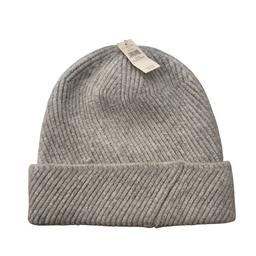 NWT Aerie Ribbed Knit Beanie Grey Unisex One Size New